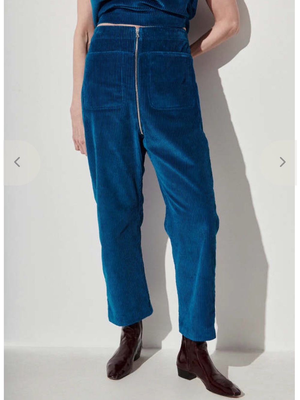 Rachel Comey Blue Barrie Corduroy Pants 0 Modern Minimalist Artsy